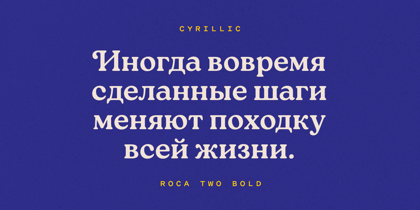 Пример шрифта Roca Two Bold Italic